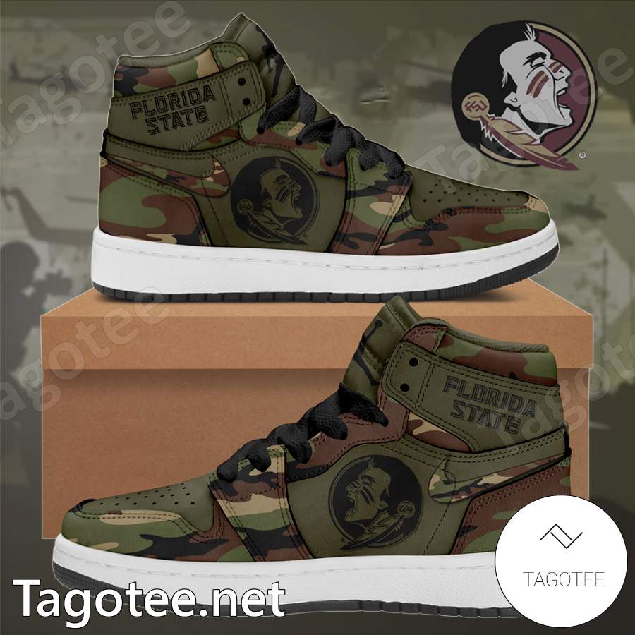 Florida State Seminoles Camo 2023 Air Jordan High Top Shoes