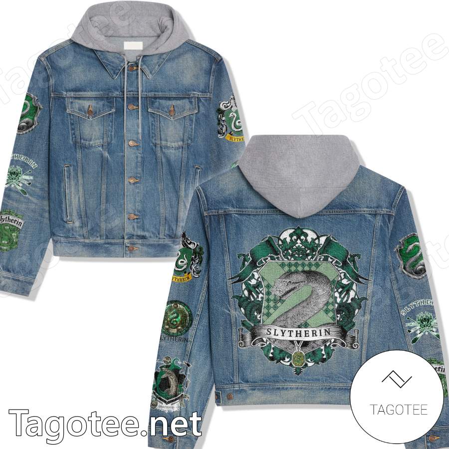 Harry Potter Slytherin Symbol Jean Jacket Hoodie