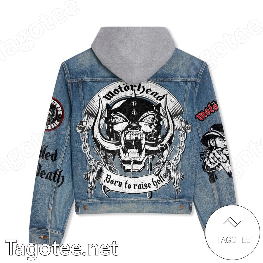 Motorhead Born To Raise Hell Jean Hoodie Jacket a