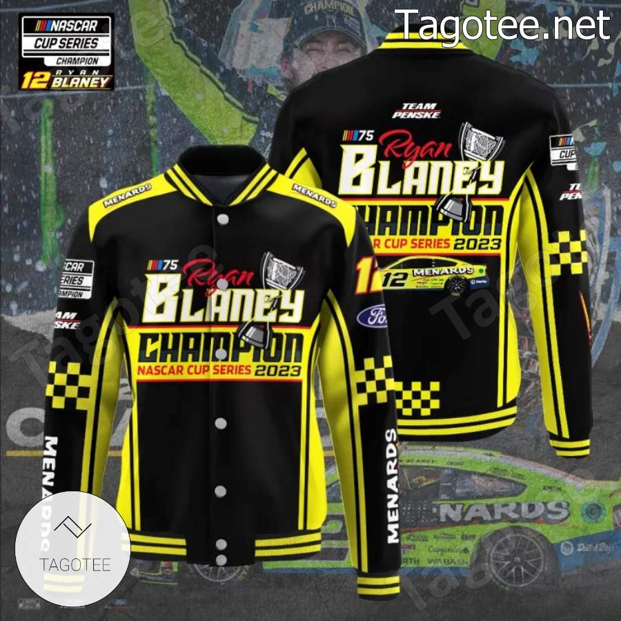 Ryan Blaney 2023 Nascar Cup Series Champion Baseball Jacket