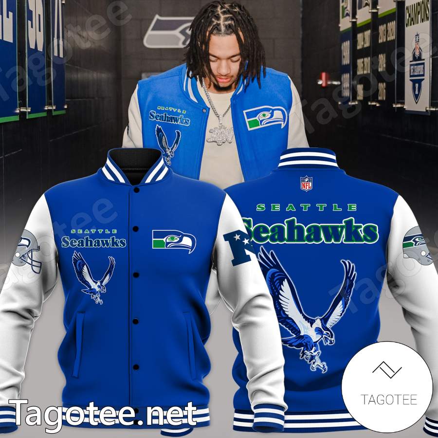 Seattle Seahawks Pete Carroll Throwback Baseball Jacket