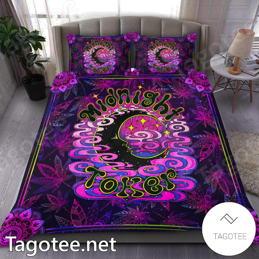 Weed Midnight Toker Psychedelic  Bedding Set