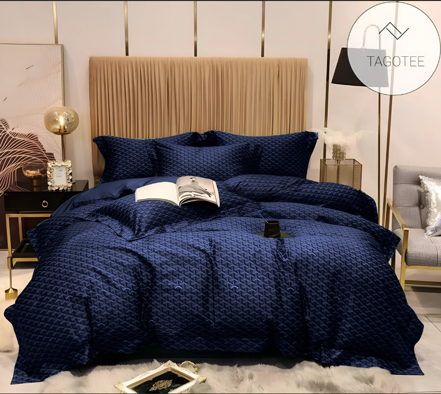 Goyard Dark Blue Bedding Set