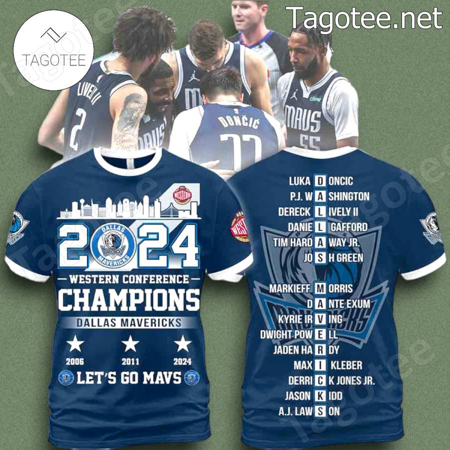 Dallas Mavericks Western Conference Champions 2024 T shirt, Hoodie